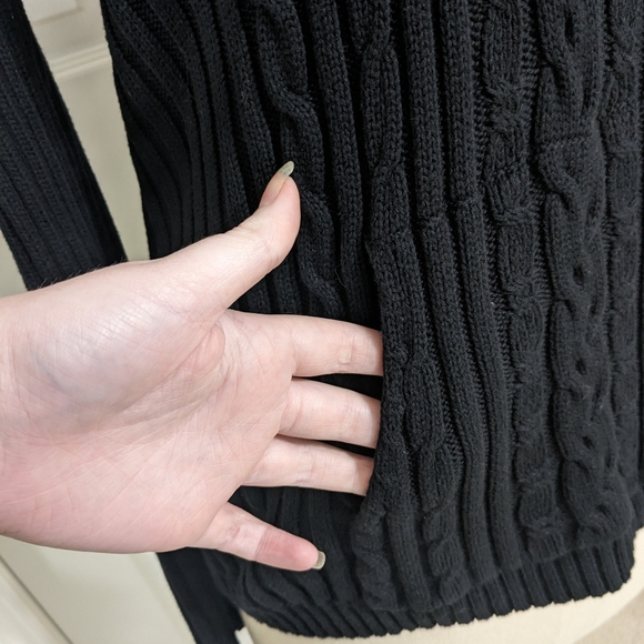 Style&Co. black Sweater w/ pocket & hood M - Picture 2 of 4